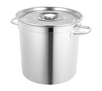 ZTCHSENZT Heavy Duty Stainless Steel Induction Soup Pot - Round Barrel Cookware with Lid & Handle, Ideal for Electric Stoves, Commercial Grade Stock Pot for Family & Restaurant Use,55 * 55cm