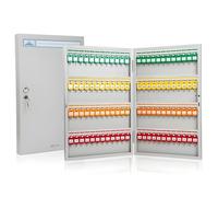 ZTCHSENZT Heavy Duty Steel Wall mounted Key Cabinet with Lock 150 bit Key Storage Management Box for Car and Real Estate Keys Includes Key Tags Secure Key Storage Solution for Home and Business ，96