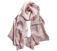 ZTCHSENZT Intellectual Elegant Silk Scarf Women and Winter England Pink Wave Silk Scarf Shawl