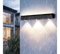 ZTCHSENZT Led Outdoor Wall Ip65 Waterproof Modern Wall Sconces Black Long Rectangular Design Wall Lamps Aluminum With Spotlight For Pathway Hallway Terrace Bath,Neutral Light-40cm