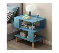 ZTCHSENZT Night Stands One Piece Fashion Bedside Table 2 Colors Bedroom Furniture Storage Rack Modern Cabinet Bedside Table Rack Nordic Creative Style Bedside Table Bedroom Nightst,Blue Pine