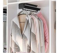 ZTCHSENZT Retractable Stainless Steel Sliding Pants Rack, Space-Saving Wardrobe Organizer, 45Cm/17.7In & 50Cm/19.6In Adjustable Clothes Hanger, Ideal For Small Spaces,45Cm/17.7In