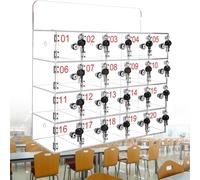 ZTCHSENZT Secure Wall-Mounted Cell Phone Locker Box - 20 Key-Locked Slots For Classroom Office & Events - Perfect For Nization Safety & Student Storage Solutions,20Slots-One Size