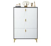 ZTCHSENZT Shoe Storage Organizer With 3 Foldable Drawers Entryway Bench With Coat Rack Freestanding Shoe Rack For Entryway Hidden Shoe Shelf Solution,Double Couche.-60 cm