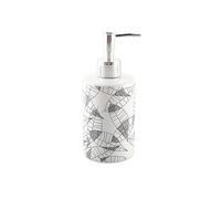 ZTCHSENZT Soap Dispenser Leaf Pattern Soap Dispenser For Kitchen Bathroom Office Ceramic Soap Pump White Soap Bottle For Lotion And More,