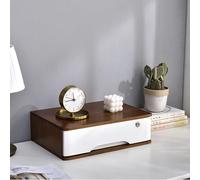 ZTCHSENZT Solid Wood Flat File Cabinet With Lockable Drawers Wooden Desktop Storage Box For Office Supplies A4/Receipt File Organizer Locking Filing Cabinet With 4 Drawers,D-1 drawers