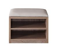 ZTCHSENZT Storage Shoe Cabinet,Household Stand End Bed Stool,Shoe Bench Rack With Comfortable Seat Pad,2 Tiers Storage Organizer Made From Mdf Substrate,610X350X415Mm,