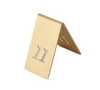ZTCHSENZT Table Numbers Cards Signs Wedding, Brass Tent Style Restaurant, Cutout Vertical Brass Number Plate, 40×65Mm(Number 11)