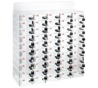 ZTCHSENZT Transparent Storage Cabinet With Locking Doors - 20 Compartment Organizer For School, Office & Classroom - Efficient Space Management Solution,One Color-50