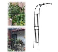 ZTCHSENZT Wall Garden Arch for Climbing Plant Half Side Rose Arbor Metal Garden Decoration Pergola Stand for Backyard Patio W60-300Cm/Black/260 * 240Cm,Black-240 * 240Cm