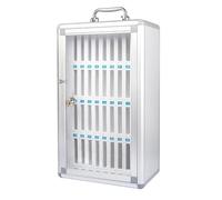 ZTCHSENZT Wall-Mounted Cell Phone Holder Aluminum Alloy Storage Cabinet With Lock And Handle Secure Classroom For Phones 26.5X19X38.5Cm Ideal For Factories And Schools,29 * 19 * 50Cm