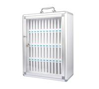ZTCHSENZT Wall-Mounted Cell Phone Holder Aluminum Alloy Storage Cabinet With Lock And Handle Secure Classroom For Phones 26.5X19X38.5Cm Ideal For Factories And Schools,36.8 * 19 * 50Cm