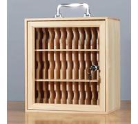 ZTCHSENZT Wooden Cell Phone Holder Locker For Classroom & Office Secure Storage Cabinet With Lock & Handle No Assembly Needed Perfect For Factories & Schools,32 * 13 * 30Cm