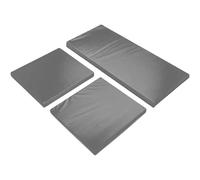 ZTComfy! Outdoor Garden 3 Pc Replacement Rattan Furniture Cushions Pads | 1Pc [104 x 52 x 5 cm] 2 Pc [ 52 x 52 x 5 cm] [Waterproof & Washable Covers] [Made in UK] (Grey)