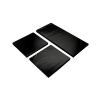 ZTComfy! Outdoor Garden 3 Pc Replacement Rattan Furniture Cushions Pads | 1Pc [104 x 52 x 5 cm] 2 Pc [ 52 x 52 x 5 cm] [Waterproof & Washable Covers] [Made in UK] (Black)