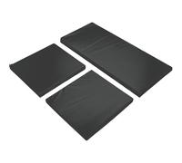 ZTComfy! Outdoor Garden 3 Pc Replacement Rattan Furniture Cushions Pads | 1Pc [104 x 52 x 5 cm] 2 Pc [ 52 x 52 x 5 cm] [Waterproof & Washable Covers] [Made in UK] (Charcoal)
