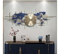 ZTDPHZ Large Wall Clock, 37 Inch Oversize Modern 3D Wall Clocks World Map Wall Clock Battery Operated,Silent Non Ticking Clocks Digital Hanging Clock for Living Room Decor