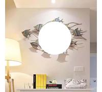 ZTDPHZ Metal Fish Wall Art Decor, 3D Wall Sculpture Fish Wrought Iron Marine Wall Decoration for Home Garden Bedroom