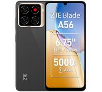 ZTE Blade A56 Smartphone without Contract, 6.75 Inch HD+ Display (90 Hz), 4G LTE, 4GB RAM + 64GB Memory, 13MP AI Camera, 8MP Front Camera, Dual SIM, Android 13, Black (2025 Model)