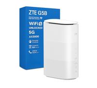 ZTE G5B - Unlocked wireless 5G AX3000 WiFi6 Whole Home Router, Premium Design with low-power consumption, no configuraiton req, parental controls, easy management- UK plug & warranty