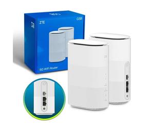 ZTE G5B Unlocked Premium Design 5G Fast WiFi6 Whole Home Router in White Zte White