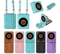 ZTE Libero Flip/Nubia Flip Case [Wallet Case] [Shoulder Belt] [Card Slots] [Practical Case] Compatible with ZTE Libero Flip/Nubia Flip Smartphone(Blue)