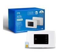 ZTE MF920 with FREE SMARTY SIM Card 4G Portable Low Cost Travel Wi-Fi Hotspot in White Zte White