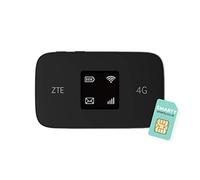 ZTE MF971RS, LTE CAT6/4G Low Cost, Super-Fast Portable Mobile Wi-Fi Hotspot, Unlocked Travel Wi-Fi, 300Mbps, 2000mAh Battery,Dual Band, 2-Year Warranty - Black
