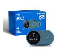 ZTE U10S Pro Blue, 4G+LTE Mobile Wi-Fi 6, unlocked low-cost portable travel WiFi, connects 32 Devices, 3000mAh 10hr Battery life, roams on all world networks, no configuration required
