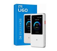ZTE U60 5G Mobile WiFi7 Hotspot, 5000mAh Battery, 3.5” easyuse touchscreen, Global 5G NR&LTE coverage, seamless 2.4GHz & 5GHz, NFC, USB-C, Supports 64 Users, parental controls