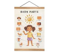 ZTGDA Body Parts Poster, Body Parts for Kids, Body Educational Learning Posters Body Parts Learning Wall Chart for Kids, Kindergarten Teaching Supplies, Classroom Poster for Bulletin Board Decor