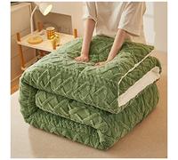 ZTGL 3-Layer Luxury Flannel Fleece Thick Bed Blanket, Super Warm Thickened Quilt Winter, Soft Plush Velvet Blanket Double-Sided Quilt Heavy Warm for Winter