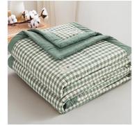 ZTGL New Modern Air Condition Cotton Quilt - Lightweight Blanket Quilted Spring/Summer Thin Quilt Cotton Breathable Comforter Plaid Print Quilts Bedspread,C,180x200cm