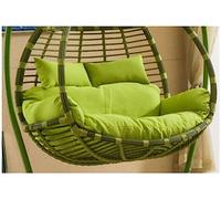 ZTGL Thicken Hanging Chair Cushion Replacement Egg Chair Cushions Double, 2 Seater Wicker Rattan Swing Cushion for Outdoor Garden, Waterproof Hanging Hammock Chair Cushion,Green