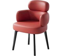 ZTGL Upholstered Swivel Dining Chairs Set of 1/2/4/6, Modern Kitchen Chairs with Back, Faux Leather Dining Room Chairs with Metal Legs for Kitchen, Restaurant, Living Room,Red (1pcs),180° Swivel