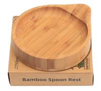 ZTHapwa Round Bamboo Spoon Rest 2023, 100% Natural Organic Bamboo Wood Spoon Holder for Kitchen Counter, Rustic Home Décor