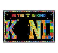 ZTHMOE Fabric 72x43inch Back to School Backdrop Welcome Classroom Colorful Positive Saying Be the Kind Photography Background School Hallway Home Party Decorations Photo Props