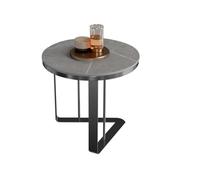 ZTHYSHOZ Coffee Table Sofa Side Table Small Round Modern Style Living Room Metal Coffee for Bedroom Shop(Black)
