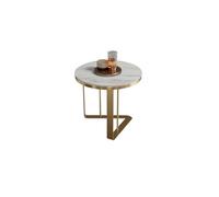 ZTHYSHOZ Coffee Table Sofa Side Table Small Round Modern Style Living Room Metal Coffee for Bedroom Shop(Gold)