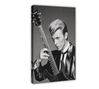 ZTIAFKL David Bowie Black And White Vintage Photography Canvas Poster Wall Art Decor Print Picture Paintings for Living Room Bedroom Decoration 16x24inch(40x60cm)