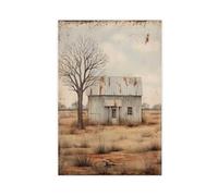 ZTIAFKL Little Old House Countryside Rustic Canvas Poster Wall Art Decor Print Picture Paintings for Living Room Bedroom Decoration 16x24inch(40x60cm)