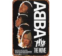 ZTLLFV ABBA: The Movie Metal Tin Sign Garage Sign Wall Decoration Old Car Shop Movie Poster Oil Station Sign 8 × 12 inches