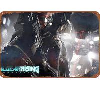 ZTLLFV Metal Gear Rising: Revengeance Metal Gear Solid Video Game Poster Sign Metal Tin Sign Wall Art Decor - Retro Sign for Home Decor Gifts - 8x12 Inch
