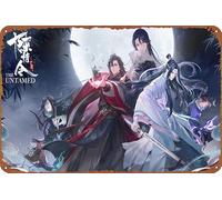ZTLLFV Moon Lan Zhan Wei Ying Wangji Wuxian Wen Ning Mo Dao Zu Shi Jiang Cheng Wanyin Nie Huaisang Metal Tin Sign Garage Wall Decoration Old Car Shop Movie Poster Oil Station 8 × 12 inches