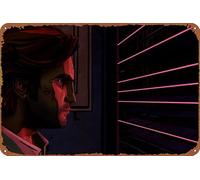 ZTLLFV Video Game Bigby Wolf The Wolf Among Us The Wolf Amoug Us Poster Sign Metal Tin Sign Wall Art Decor - Retro Sign for Home Decor Gifts - 8x12 Inch
