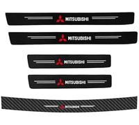 ZTLQ Car Kick Plates for Mitsubishi Outlander 2012-2015,Carbon Fiber Car Door Edge Guards Door Sill Protector Car Door Edge Guards Threshold Emblem logo Car Accessories Styling,8pcs