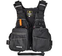 ZTMHRG Fishing Life Jacket for Adult Oxford Cloth Buoyancy Jackets Reflective Strap Breathable Multi-Pocket Fishing Waistcoat Swimming Sailing Boating Life Saving Vest One Size(Black)