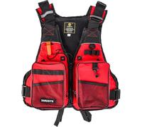 ZTMHRG Fishing Life Jacket for Adult Oxford Cloth Buoyancy Jackets Reflective Strap Breathable Multi-Pocket Fishing Waistcoat Swimming Sailing Boating Life Saving Vest One Size(Red)