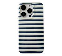 ZTOFERA for iPhone 15 Pro Max Case with Geometric Horizontal Stripes,Cute Fashion Simple Line Pattern for Women Men,Soft TPU Slim Glossy Shockproof Case Cover(Navy Blue)
