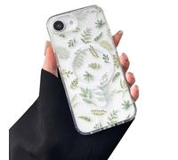 ZTOFERA for iPhone 16e Magnetic Case Compatible with Magsafe, Aesthetic Floral Pattern Design Cute for Girl Women,Anti-Drop Protective Hard Phone Cover for iPhone 16e-Green Leaf